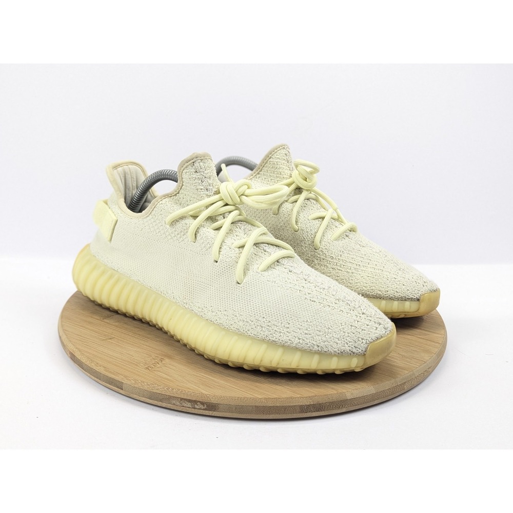 Adidas Yeezy Boost 350 V2 Mens 9.5 Shoes Cream Yellow Running Sneakers